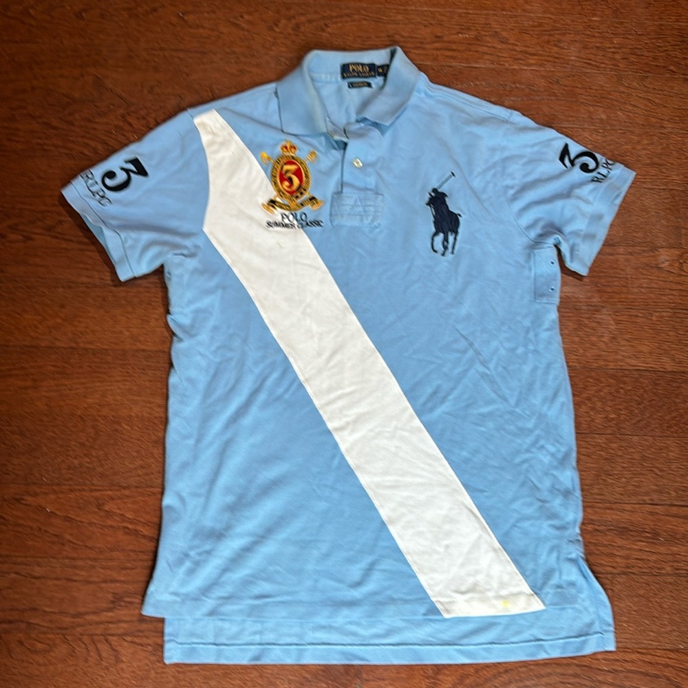 Polo Ralph Lauren retro blue summer classic size medium